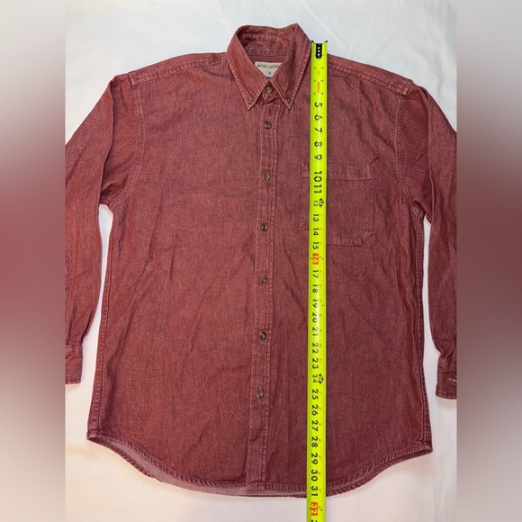 High Sierra Men’s Size M Red Long Sleeve Button Down Business Dress Shirt - Picture 2 of 5